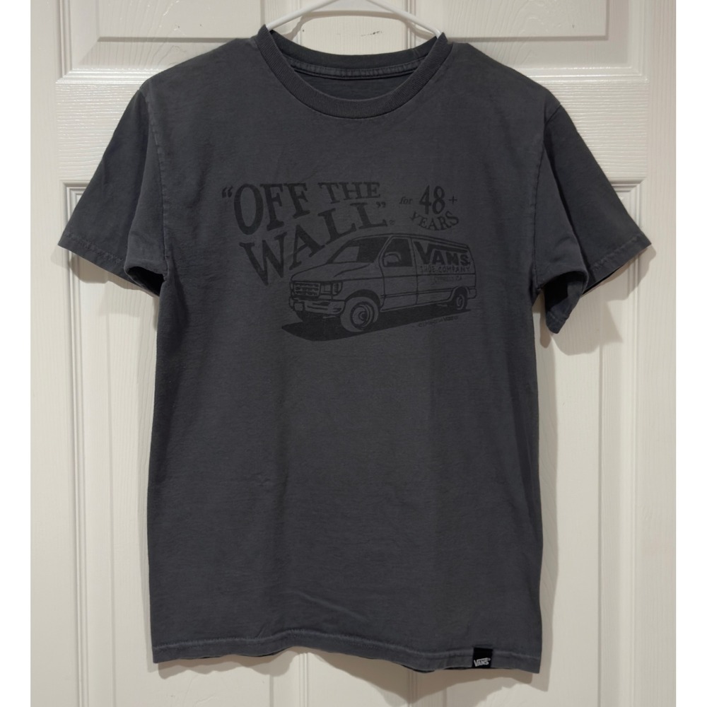 Vans Off The Wall 48 Years Van Graphic T-Shirt Charcoal Gray Small